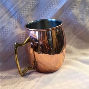 Stylish Copper Mug with Brass Handle